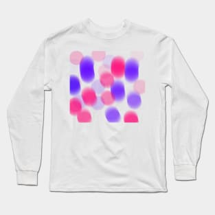 Colorful watercolor abstract circle art Long Sleeve T-Shirt